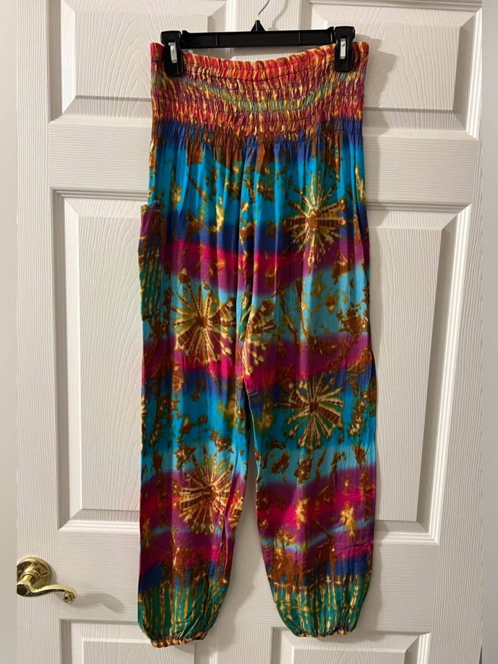 Colorful Tie-Dye Flowy Pants